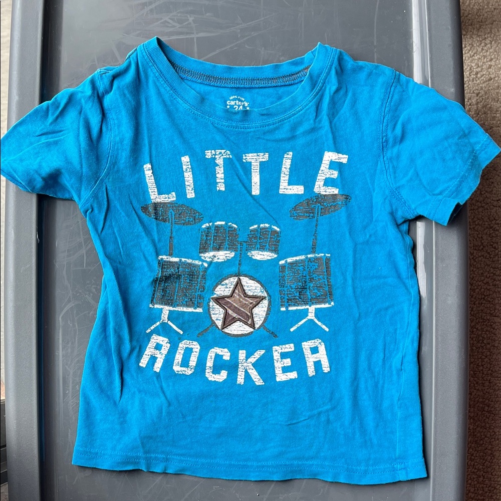 Carter's Blue Little Rocker Drum Set Tee